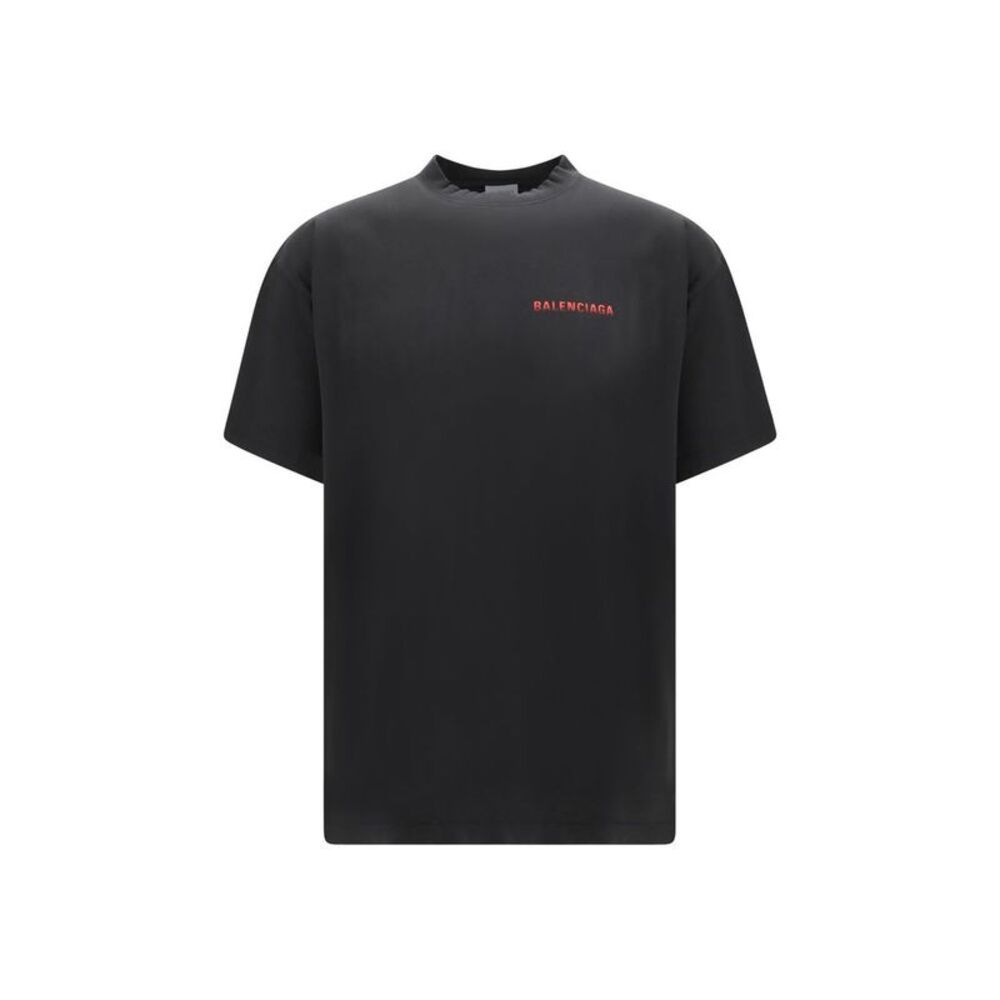 Balenciaga Black Cotton Men's T-Shirt